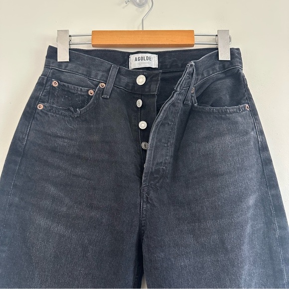 AGOLDE 90'S MID RISE STRAIGHT JEANS IN TAR SIZE 23 MID RISE - Picture 6 of 12